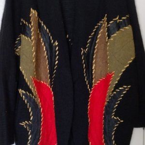 Angora Mohair Women's Elegant Loose Knit Cardigan